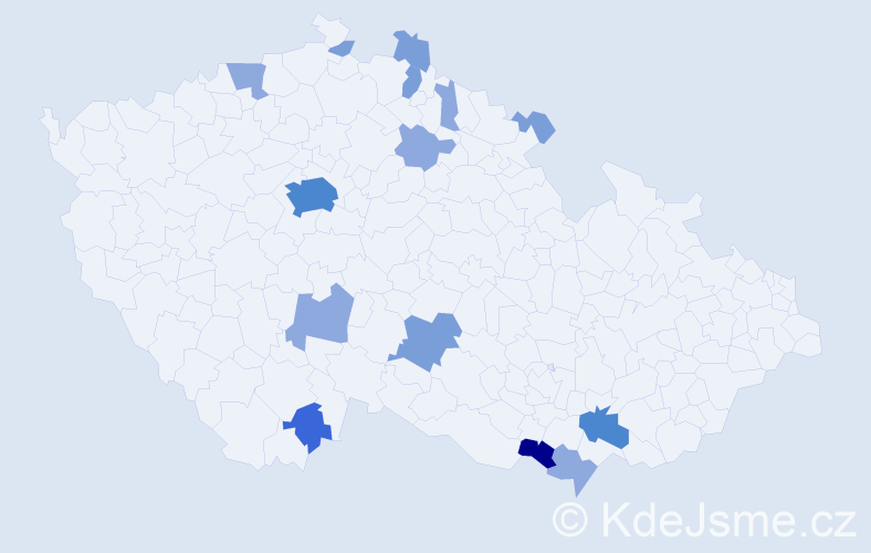 Příjmení: 'Burghardt', počet výskytů 32 v celé ČR