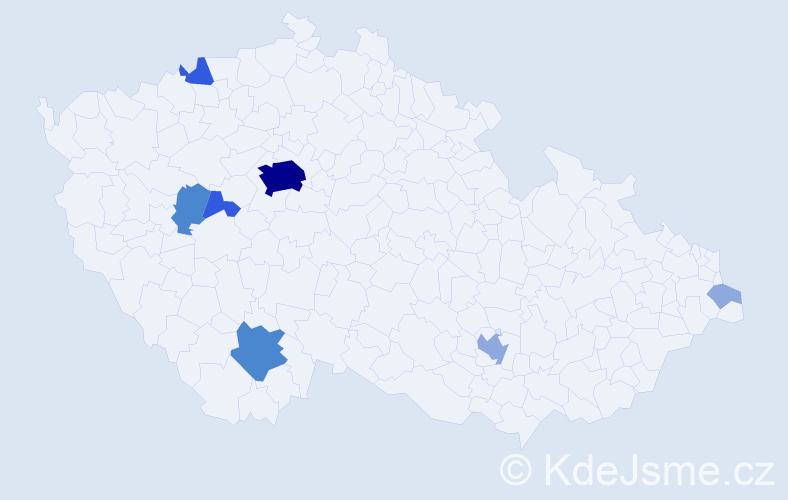 Příjmení: 'Kros', počet výskytů 17 v celé ČR