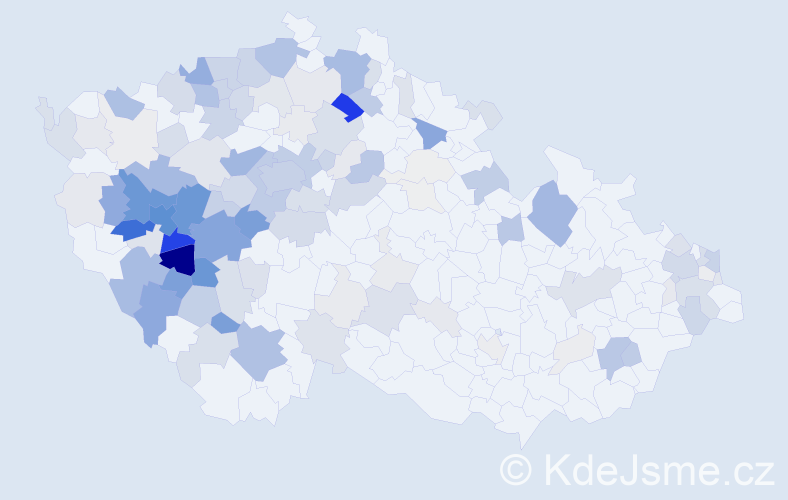 Příjmení: 'Šeflová', počet výskytů 591 v celé ČR