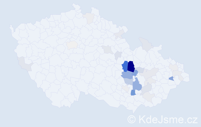 Příjmení: 'Jachan', počet výskytů 82 v celé ČR