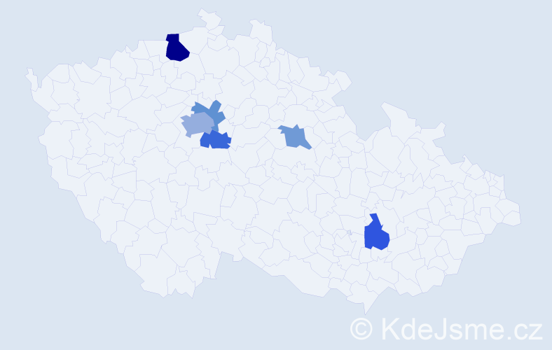 Příjmení: 'Strilchuk', počet výskytů 11 v celé ČR