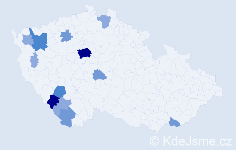 Příjmení: 'Suchlová', počet výskytů 30 v celé ČR