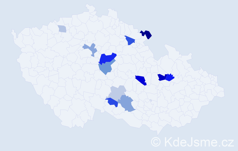 Příjmení: 'Brosová', počet výskytů 25 v celé ČR