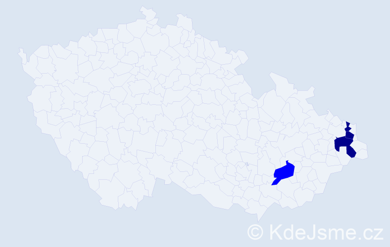 Příjmení: 'Pustovková', počet výskytů 7 v celé ČR