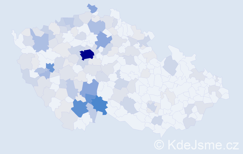 Příjmení: 'Hrádek', počet výskytů 406 v celé ČR