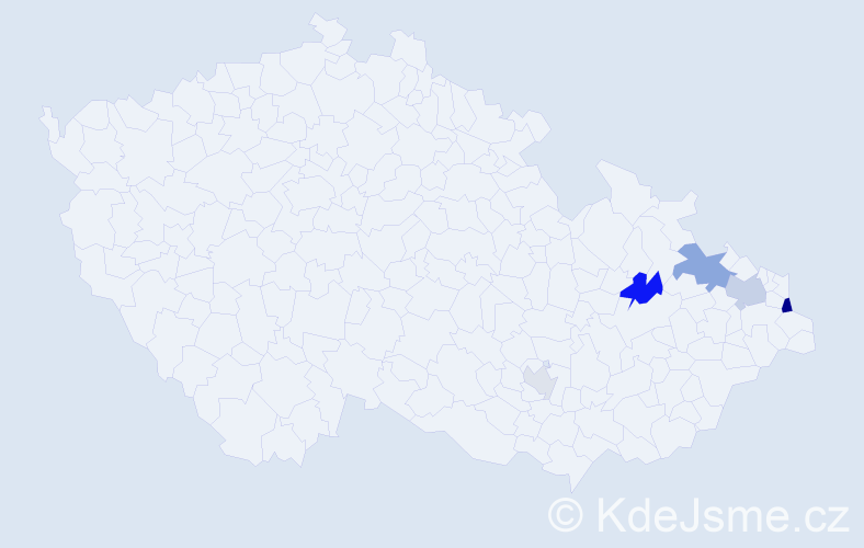 Příjmení: 'Fronczek', počet výskytů 10 v celé ČR
