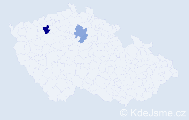 Příjmení: 'Pabinová', počet výskytů 6 v celé ČR