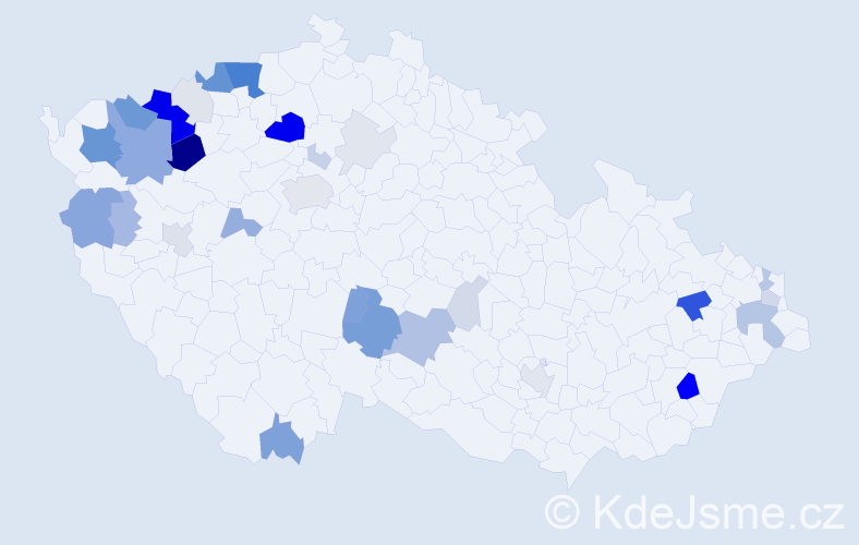 Příjmení: 'Matiová', počet výskytů 124 v celé ČR