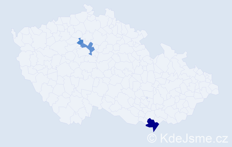 Příjmení: 'Dvoriaková', počet výskytů 7 v celé ČR
