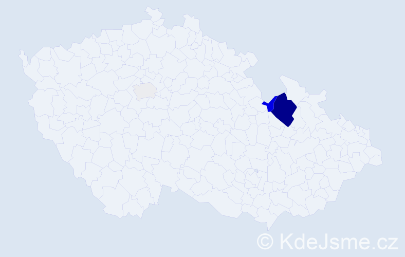 Příjmení: 'Hinkelmannová', počet výskytů 11 v celé ČR