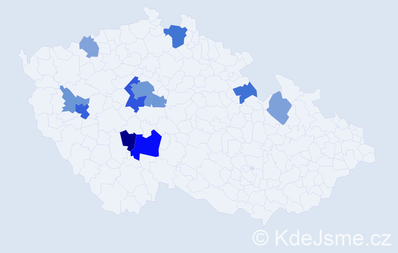 Příjmení: 'Hlaveš', počet výskytů 31 v celé ČR