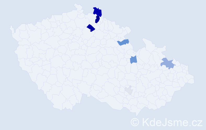 Příjmení: 'Koščáková', počet výskytů 17 v celé ČR