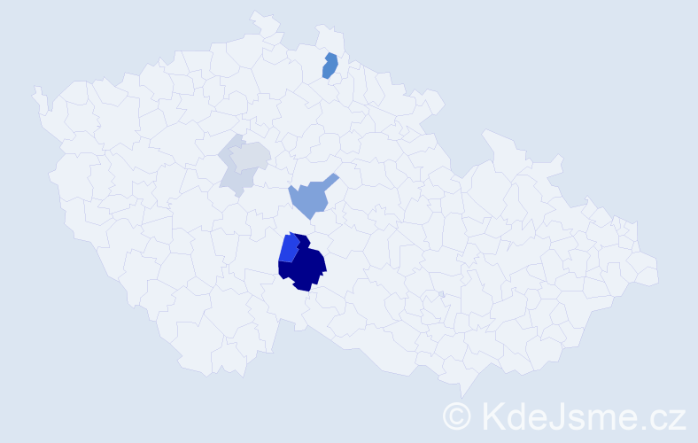 Příjmení: 'Babčický', počet výskytů 20 v celé ČR