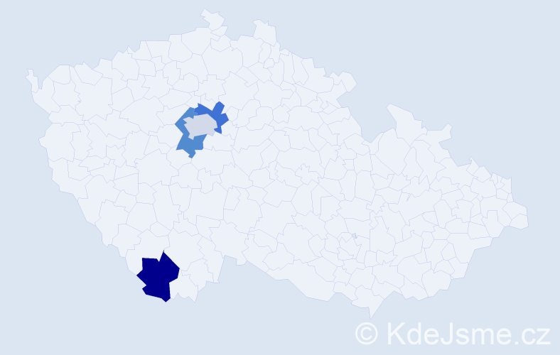 Příjmení: 'Bardiovský', počet výskytů 4 v celé ČR