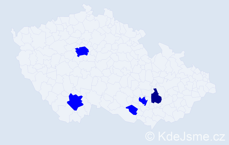 Příjmení: 'Kofel', počet výskytů 6 v celé ČR