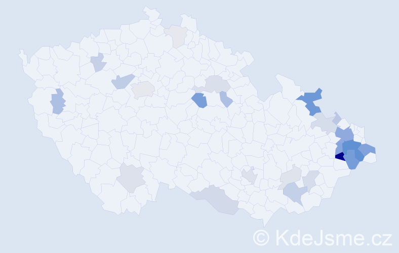 Příjmení: 'Kalmusová', počet výskytů 95 v celé ČR
