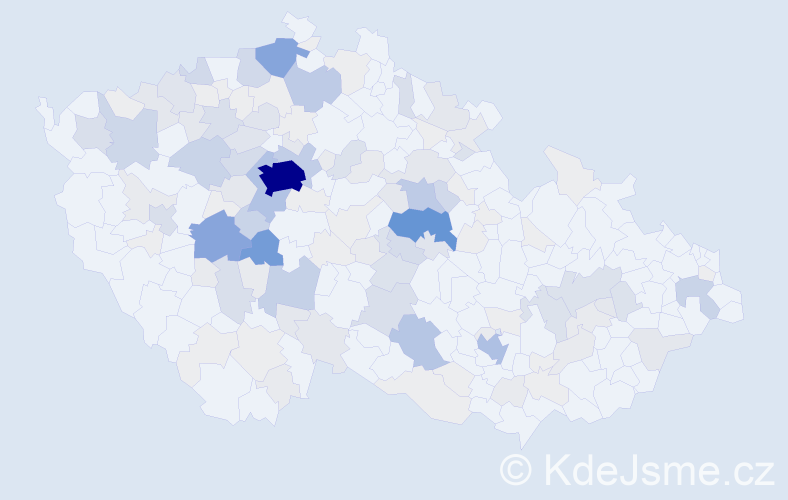 Příjmení: 'Spilka', počet výskytů 615 v celé ČR