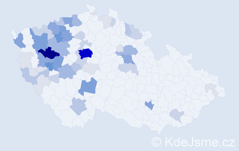 Příjmení: 'Slach', počet výskytů 204 v celé ČR