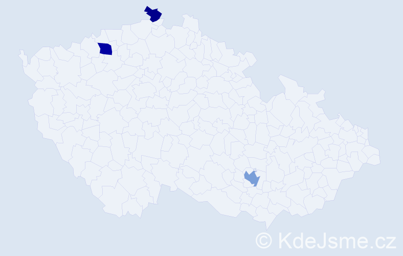 Příjmení: 'Lipman', počet výskytů 5 v celé ČR