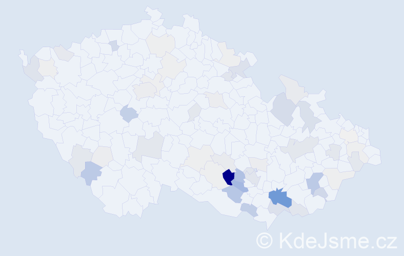 Příjmení: 'Kudláčová', počet výskytů 170 v celé ČR