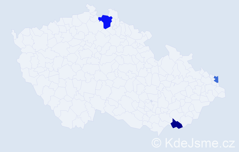 Příjmení: 'Mihočková', počet výskytů 4 v celé ČR