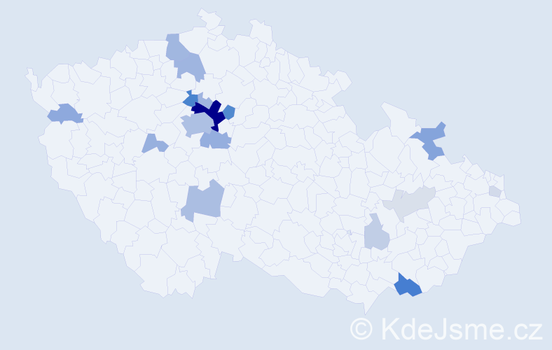 Příjmení: 'Bulvas', počet výskytů 59 v celé ČR