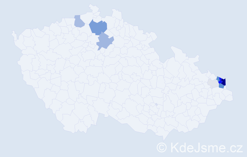 Příjmení: 'Pukowiec', počet výskytů 30 v celé ČR