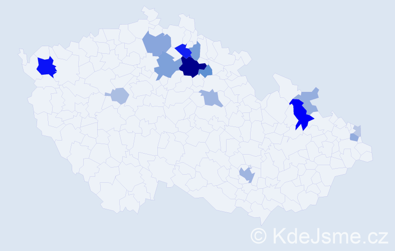 Příjmení: 'Rusznyáková', počet výskytů 39 v celé ČR