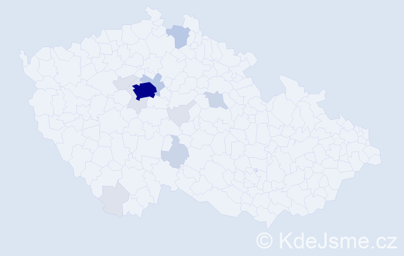 Příjmení: 'Mihule', počet výskytů 41 v celé ČR