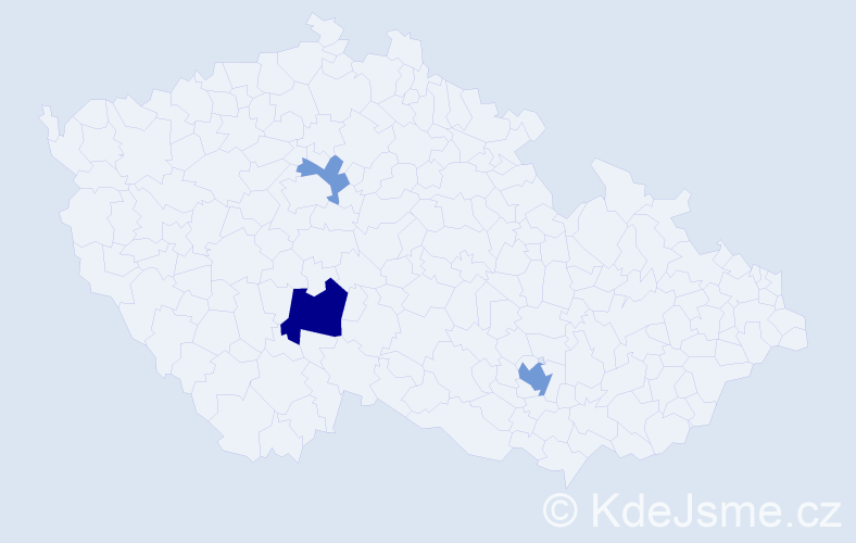 Příjmení: 'Dóková', počet výskytů 10 v celé ČR