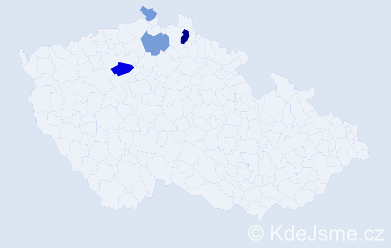 Příjmení: 'Cadriková', počet výskytů 11 v celé ČR