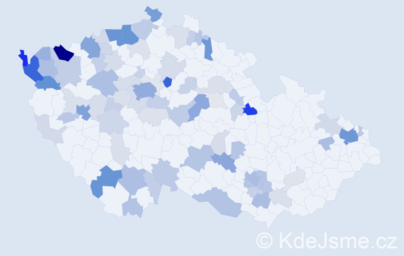Příjmení: 'Ta', počet výskytů 290 v celé ČR