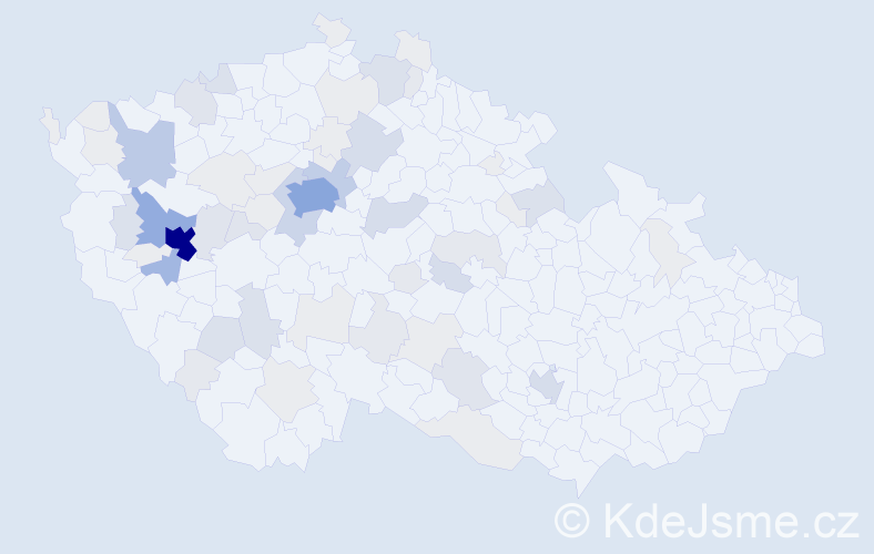 Příjmení: 'Ulč', počet výskytů 260 v celé ČR