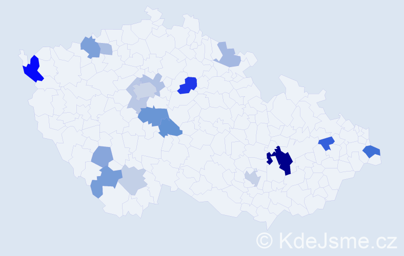 Příjmení: 'Chren', počet výskytů 37 v celé ČR