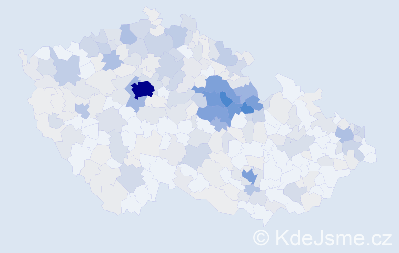 Příjmení: 'Kaplan', počet výskytů 1289 v celé ČR