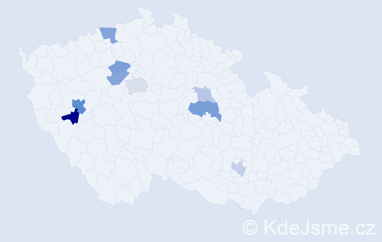 Příjmení: 'Nazarovová', počet výskytů 20 v celé ČR
