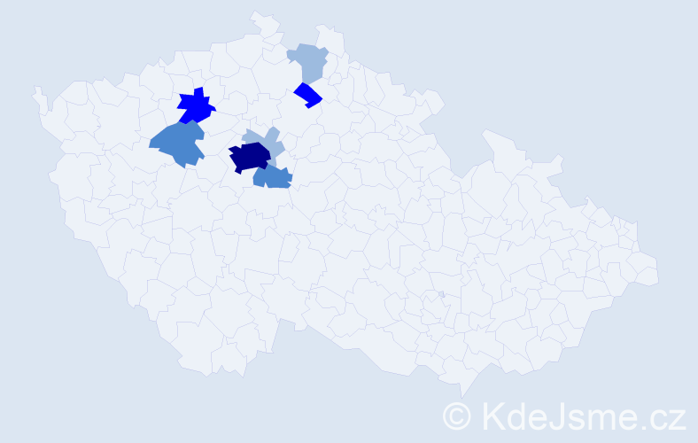 Příjmení: 'Krameriusová', počet výskytů 16 v celé ČR