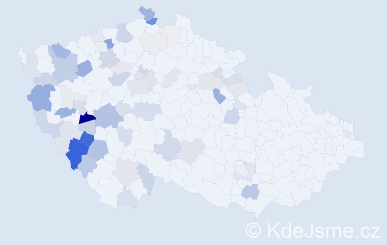 Příjmení: 'Chalupná', počet výskytů 203 v celé ČR