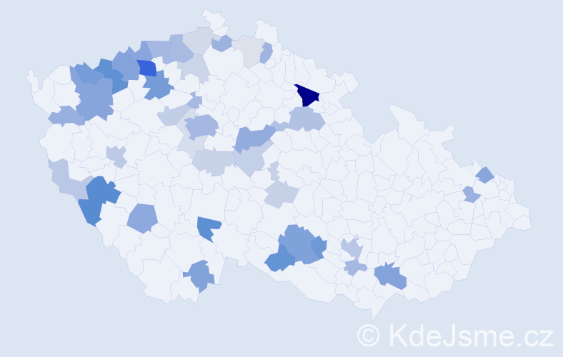 Příjmení: 'Keil', počet výskytů 117 v celé ČR