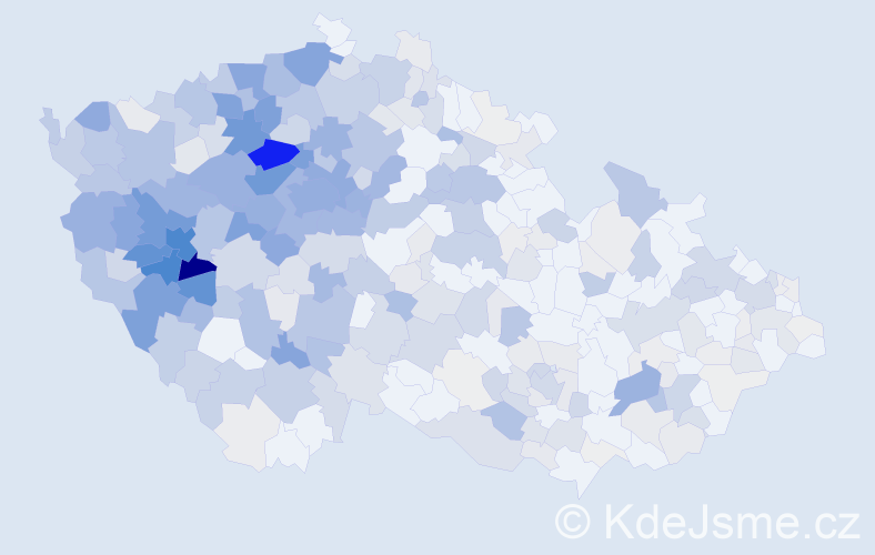 Příjmení: 'Hora', počet výskytů 1815 v celé ČR