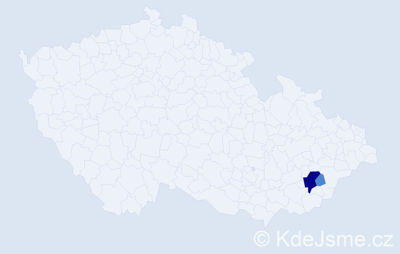 Příjmení: 'Dronková', počet výskytů 9 v celé ČR