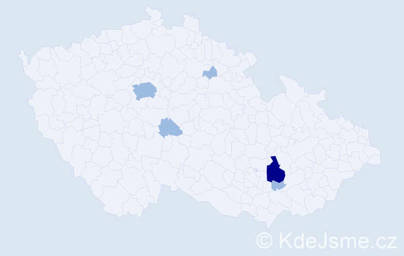 Příjmení: 'Madžarov', počet výskytů 8 v celé ČR