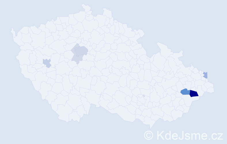 Příjmení: 'Majerovová', počet výskytů 22 v celé ČR