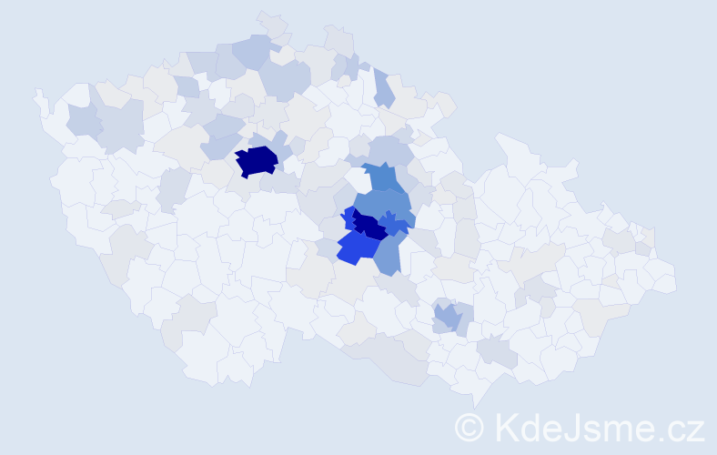 Příjmení: 'Stehno', počet výskytů 615 v celé ČR