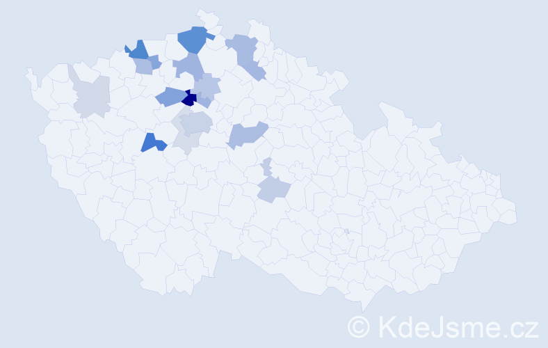 Příjmení: 'Strunecká', počet výskytů 48 v celé ČR
