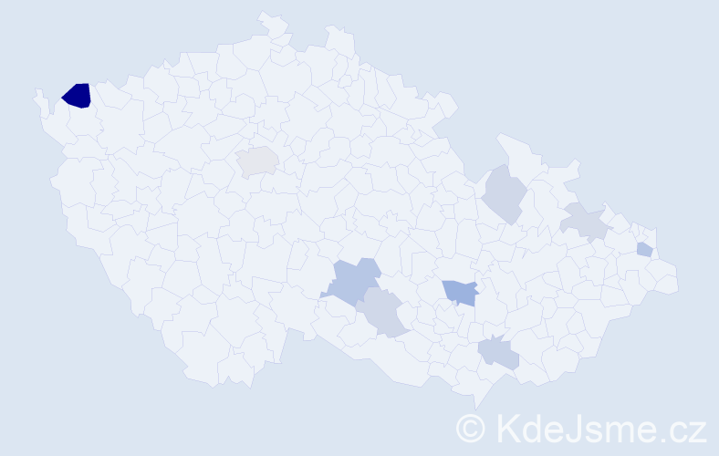 Příjmení: 'Varner', počet výskytů 16 v celé ČR