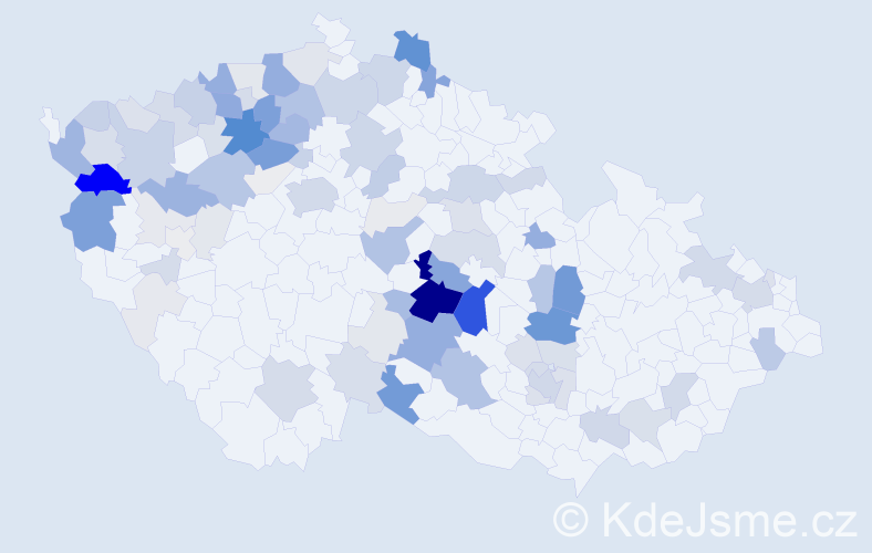 Příjmení: 'Henzl', počet výskytů 395 v celé ČR