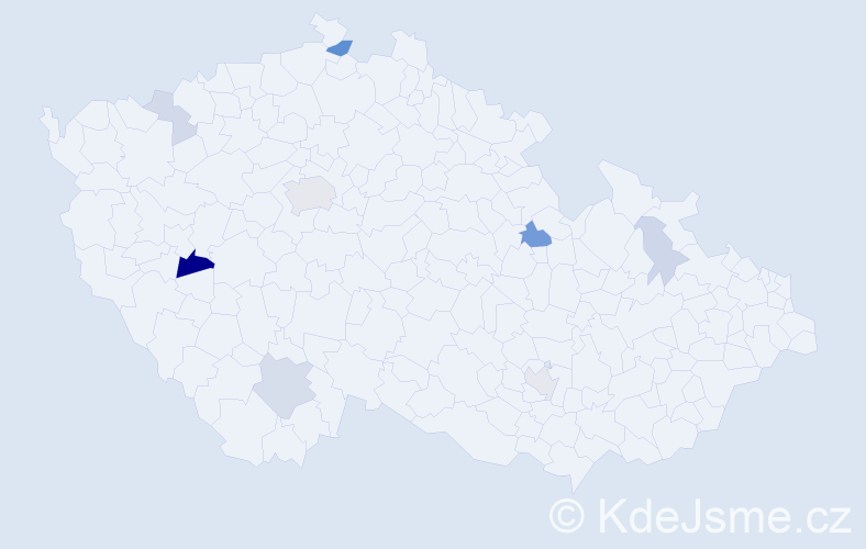 Příjmení: 'Čižmárik', počet výskytů 21 v celé ČR