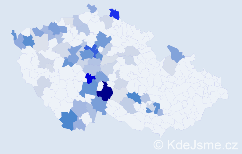 Příjmení: 'Zadák', počet výskytů 241 v celé ČR