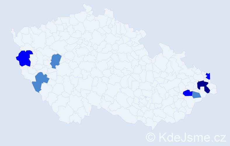 Příjmení: 'Lešňanská', počet výskytů 12 v celé ČR
